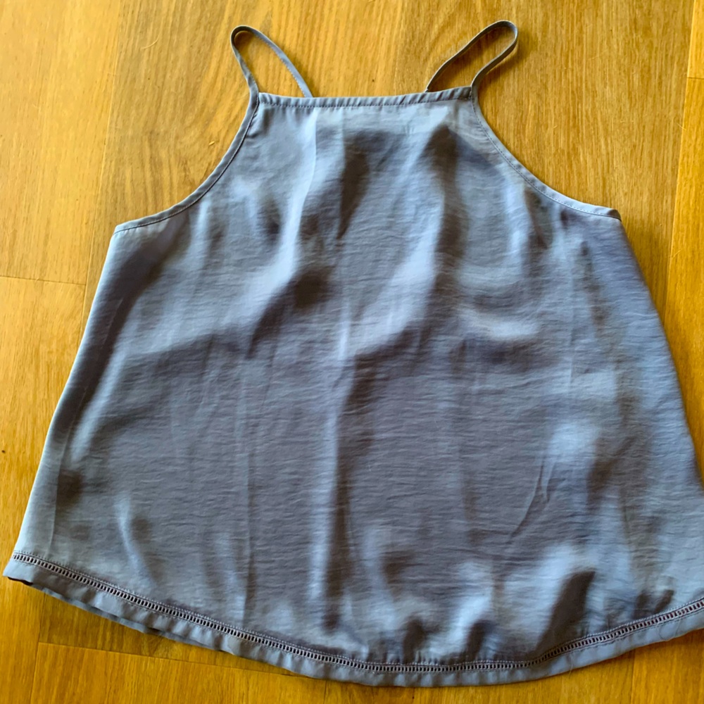 Floreat Periwinkle blue silky halter tank Size S